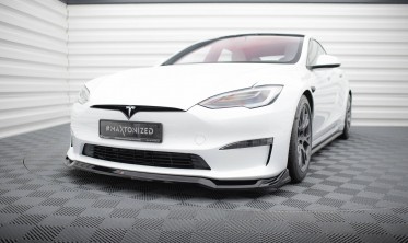 Нижний диффузор переднего бампера Tesla Model S Plaid Mk1 с 2021 года вер. 2 фото