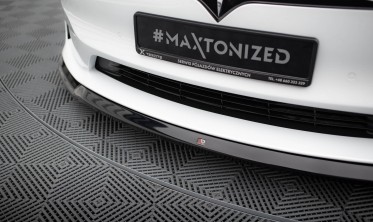 Нижний диффузор переднего бампера Tesla Model S Plaid Mk1 с 2021 года вер. 2 фото