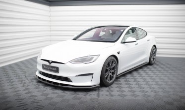 Тюнинг накладка (юбка) переднего бампера Tesla Model S Mk1 рестайл Plaid вер. 3 фото