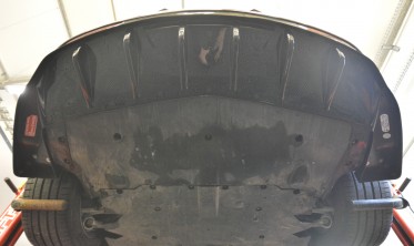 Нижний диффузор (элерон) на задний бампер Tesla Model S Plaid Mk1 рестайл вер. 2 фото