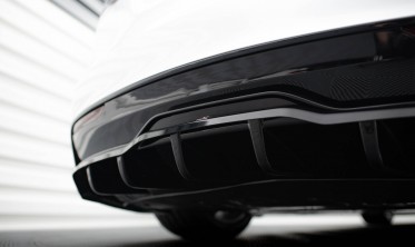 Нижний диффузор (элерон) на задний бампер Tesla Model S Plaid Mk1 рестайл вер. 2 фото