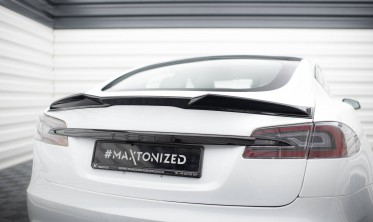 Тюнінговий 3D спойлер на кришку багажника Tesla Model S Plaid Mk1 рестайл фото