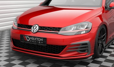 Нижняя накладка (юбка) на передний бампер Volkswagen Golf GTI Mk7 рестайл вар. 4 фото