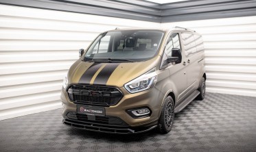 Нижняя тюнинг накладка (юбка) на передний бампер Ford Tourneo Custom Mk1 рестайл фото