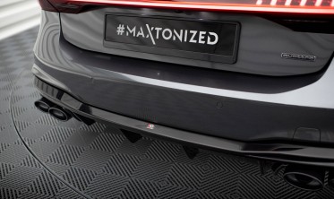 Накладка заднего бампера Audi A7 C8 S-Line с муляжами выхлопных труб фото