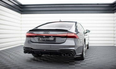 Накладка заднего бампера Audi A7 C8 S-Line с муляжами выхлопных труб фото