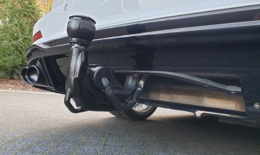 Накладка заднего бампера Audi A6 S-Line / S6 C8 / C8 рест. с муляжами выхлопных труб фото