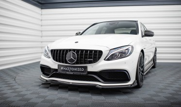Нижняя тюнинг накладка (губа) на передний бампер Mercedes-AMG C63 W205 / S205 вар. 3 фото