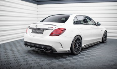 Тюнінговий дифузор (накладка) на задній бампер Mercedes-AMG C63 W205 / S205 фото