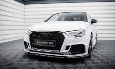Нижняя тюнинг накладка (губа) на передний бампер Audi RS3 Sedan 8V рестайл вар. 3 фото