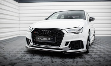 Передняя тюнинг накладка Maxton Design на бампер Audi RS3 Sedan 8V рестайл вар. 5 фото