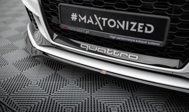 Передняя тюнинг накладка Maxton Design на бампер Audi RS3 Sedan 8V рестайл вар. 5 фото