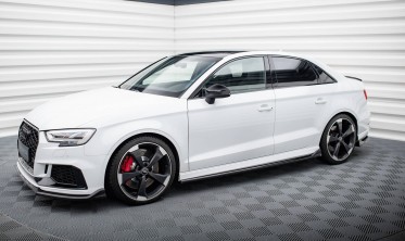 Боковые диффузоры (накладки) под пороги Audi RS3 Sedan 8V рестайл вар. 3 фото