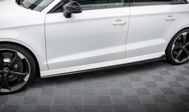 Боковые диффузоры (накладки) под пороги Audi RS3 Sedan 8V рестайл вар. 3 фото