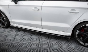 Боковые диффузоры (накладки) под пороги Audi RS3 Sedan 8V рестайл вар. 3 фото