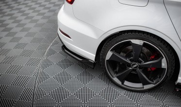 Бокові тюнінг накладки на край заднього бампера Audi RS3 Sedan 8V рестайл вар. 3 фото
