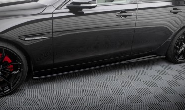 Тюнинговые накладки (листвы) под пороги Jaguar XE X760 рестайл фото