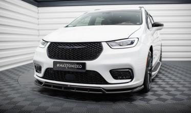 Нижня тюнінг накладка (губа) на передній бампер Chrysler Pacifica Mk2 рестайл фото