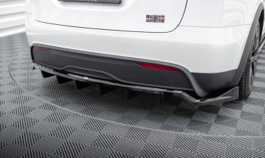 Тюнінговий дифузор (накладка) на задній бампер Tesla Model X Mk1 рестайл фото