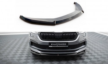Дифузор (накладка) на передній бампер Skoda Kodiaq Sportline Mk1 рестайл вер. 1 фото