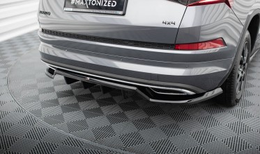 Тюнинговый диффузор (накладка) на задний бампер Skoda Kodiaq Sportline Mk1 рестайл фото