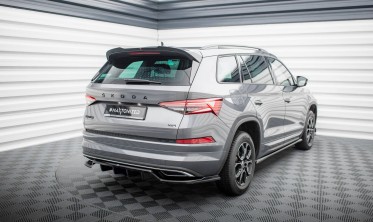 Тюнинговый диффузор (накладка) на задний бампер Skoda Kodiaq Sportline Mk1 рестайл фото