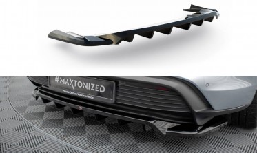Тюнинговый диффузор (накладка) на задний бампер Porsche Taycan Mk1 фото