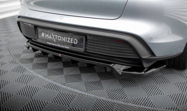 Тюнінговий дифузор (накладка) на задній бампер Porsche Taycan Mk1 фото