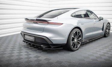 Тюнінговий дифузор (накладка) на задній бампер Porsche Taycan Mk1 фото