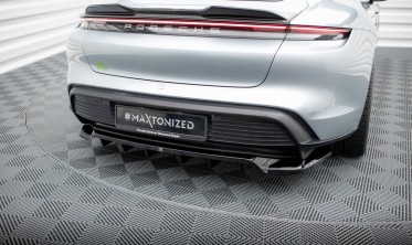 Тюнінговий дифузор (накладка) на задній бампер Porsche Taycan Mk1 фото