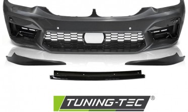 Передний бампер + нижняя накладка в стиле М5 LCI для BMW 5 G30, G31 17-20 фото