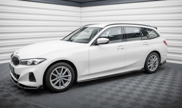 Нижние тюнинг накладки (листвы) под пороги BMW 3 G20 sedan, G21 kombi рестайл фото