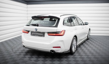 Центральная тюнинг накладка на задний бампер BMW 3 G20, G21 рестайл фото