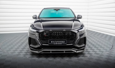Карбоновая накладка (сплиттер) на передний бампер Audi RSQ8 Mk1 фото