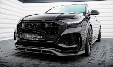 Карбоновая накладка (сплиттер) на передний бампер Audi RSQ8 Mk1 фото