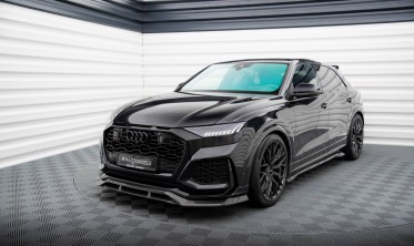 Карбоновая накладка (сплиттер) на передний бампер Audi RSQ8 Mk1 фото