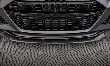 Карбонова накладка (спліттер) на передній бампер Audi RS6 C8 / RS7 C8 фото