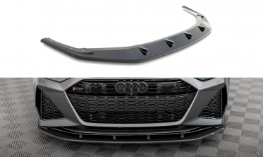 Карбонова накладка (спліттер) на передній бампер Audi RS6 C8 / RS7 C8 фото