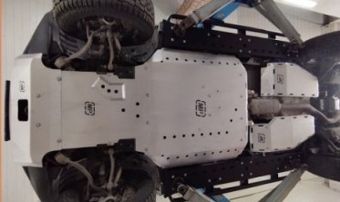 Комплект алюминиевых защит Land Rover Defender l663 фото