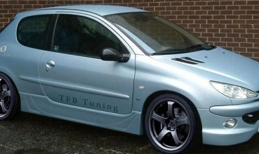 Тюнінгові накладки на пороги Peugeot 206 версія 3 двері фото