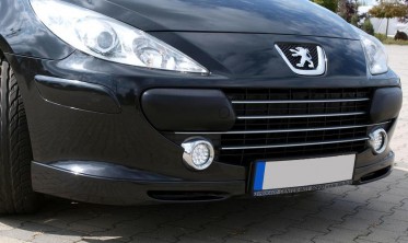 Накладки (уголки) переднего бампера Peugeot 307 рестайлинг фото