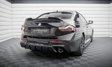 Тюнинговый диффузор (накладка) на задний бампер BMW 2 G42 фото