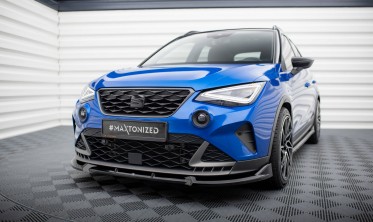 Нижняя тюнинг накладка (юбка) на передний бампер Seat Arona FR Mk1 рестайл фото