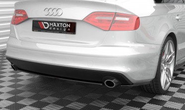 Нижний тюнинг диффузор (накладка) на задний бампер Audi A4 S-Line B8 рестайл фото