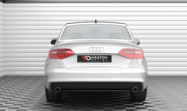 Нижний тюнинг диффузор (накладка) на задний бампер Audi A4 S-Line B8 рестайл фото