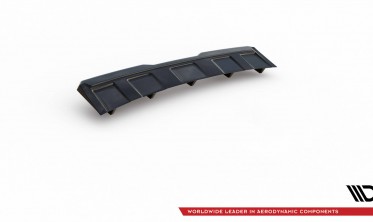 Дифузор заднього бампера Skoda Kodia RS з вертикальними ребрами фото