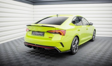 Бокові накладки на задній бампер Skoda Octavia 4 RS (під диф. SK-OC-4-RS-RS1G+RS1RG) фото