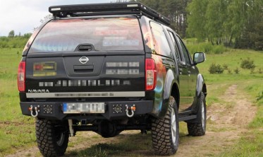 Силовой задний бампер  Nissan Navara D40, (2005-2014) фото