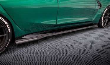 Боковые накладки на пороги (карбон) BMW M3 G80 фото