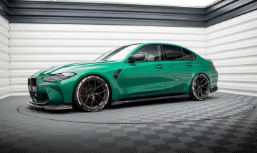 Боковые накладки на пороги (карбон) BMW M3 G80 фото